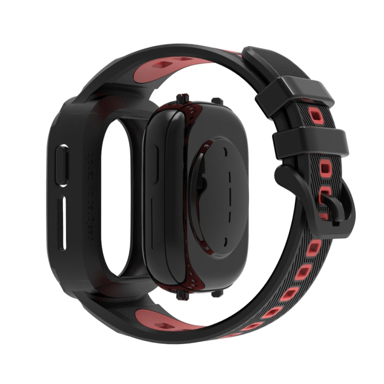 For Honor Watch 4 Two Color Integrated TPU Watch Band(White Black)