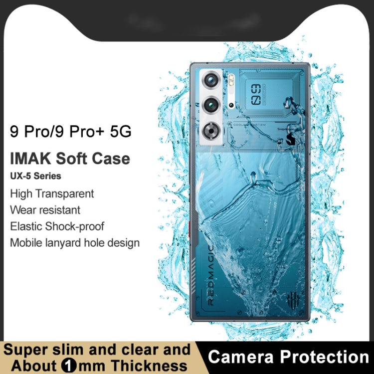For ZTE nubia Red Magic 9 Pro 5G/9 Pro+ 5G imak UX-5 Series Transparent Shockproof TPU Protective Case(Transparent) - ZTE Cases by imak | Online Shopping South Africa | PMC Jewellery | Buy Now Pay Later Mobicred