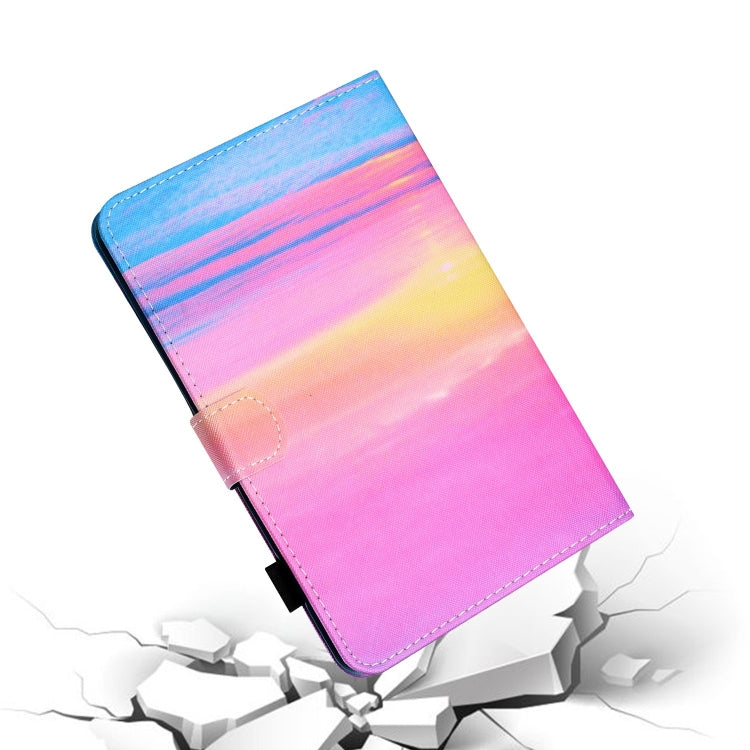 For Lenovo Tab P12 2023 / TB370FU Coloured Drawing Stitching Smart Leather Tablet Case(Sunrise)