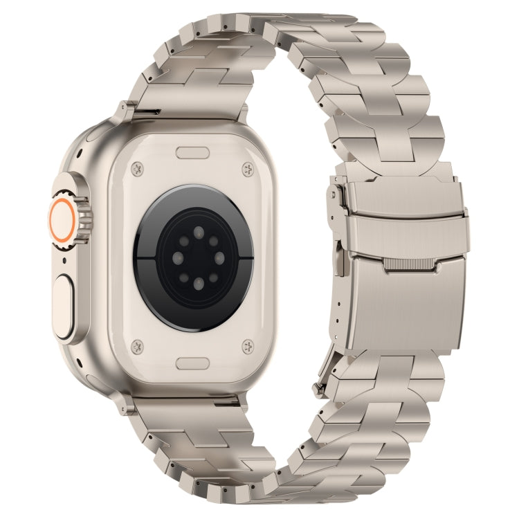 For Apple Watch Series 9 41mm Butterfly Type Titanium Steel Watch Band(Titanium)