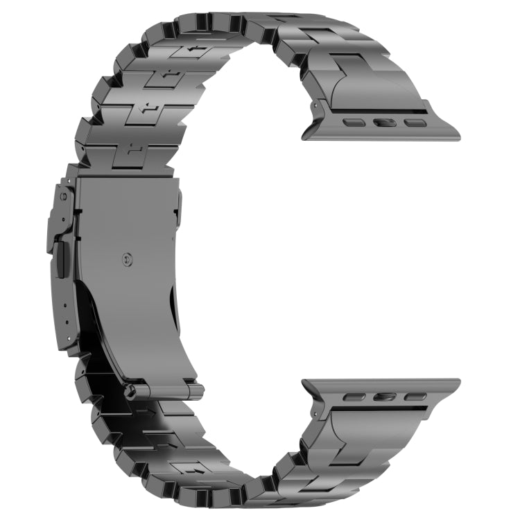 For Apple Watch Series 8 45mm Butterfly Type Titanium Steel Watch Band(Grey)