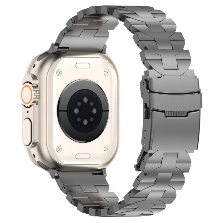 For Apple Watch Series 6 40mm Butterfly Type Titanium Steel Watch Band(Grey)