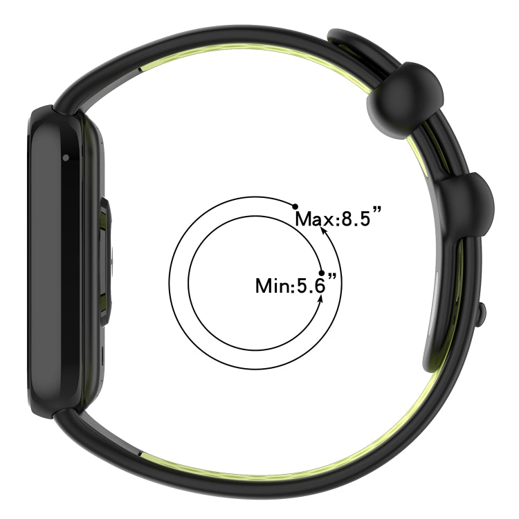 For Redmi Watch 4 Two Color Silicone Sports Watch Band(Midnight Blue White)