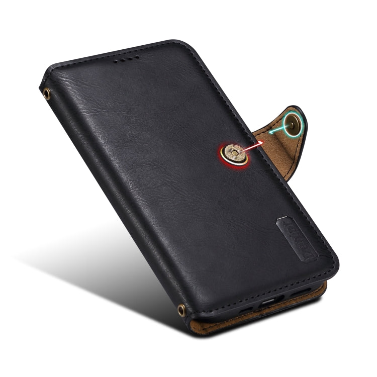 For iPhone 16 Denior Cowhide Texture Wallet Style Leather Phone Case(Black) - free shipping - PMC Jewellery - Order now!