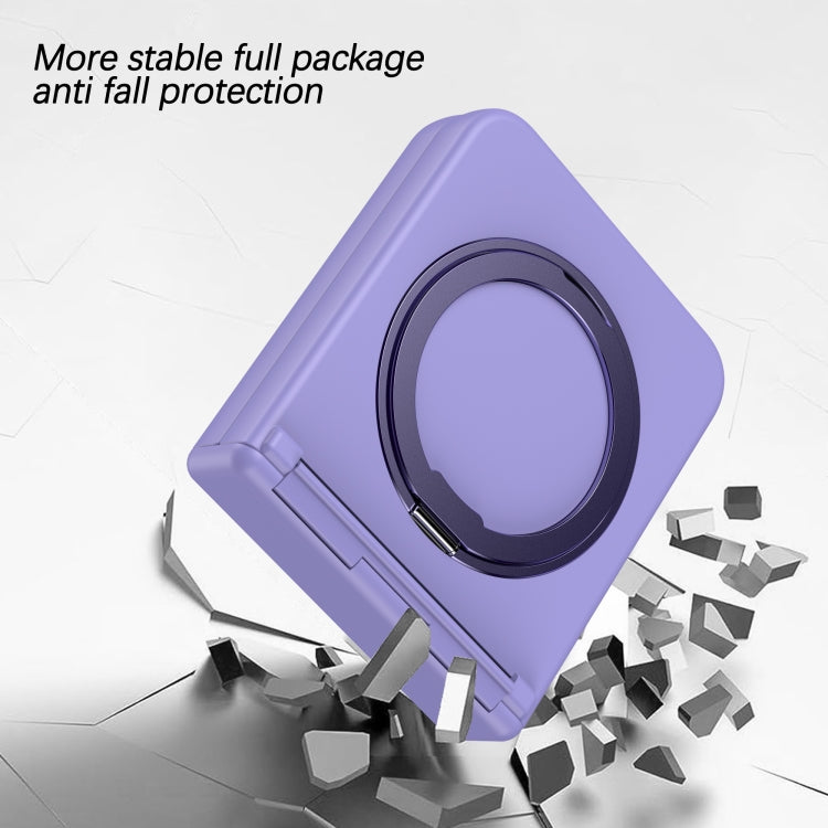 For Samsung Galaxy Z Flip5 5G 360 Degree Stand MagSafe Magnetic All-inclusive Phone Case(Purple) - Galaxy Z Flip5 Cases by PMC TechLife | Online Shopping South Africa | PMC TechLife