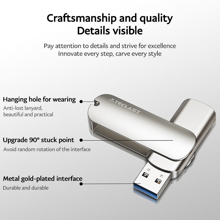 Teclast Leishen Plus Series USB3.0 Twister Flash Drive, Memory:32GB(Silver) - free shipping - PMC Jewellery - Order now!