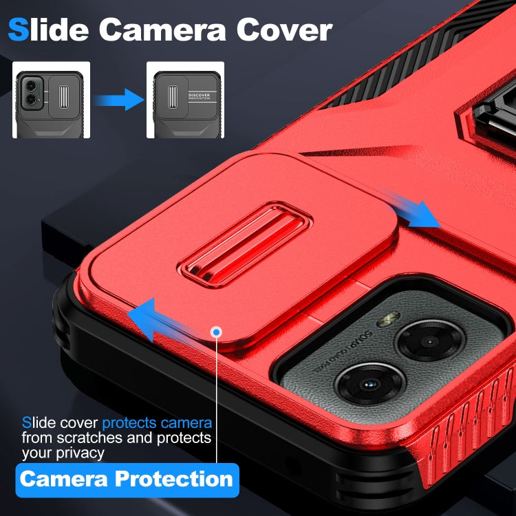 For Motorola Moto G 5G 2024 Sliding Camshield Holder Phone Case(Red) - Motorola Cases by PMC Jewellery | Online Shopping South Africa | PMC Jewellery | Buy Now Pay Later Mobicred