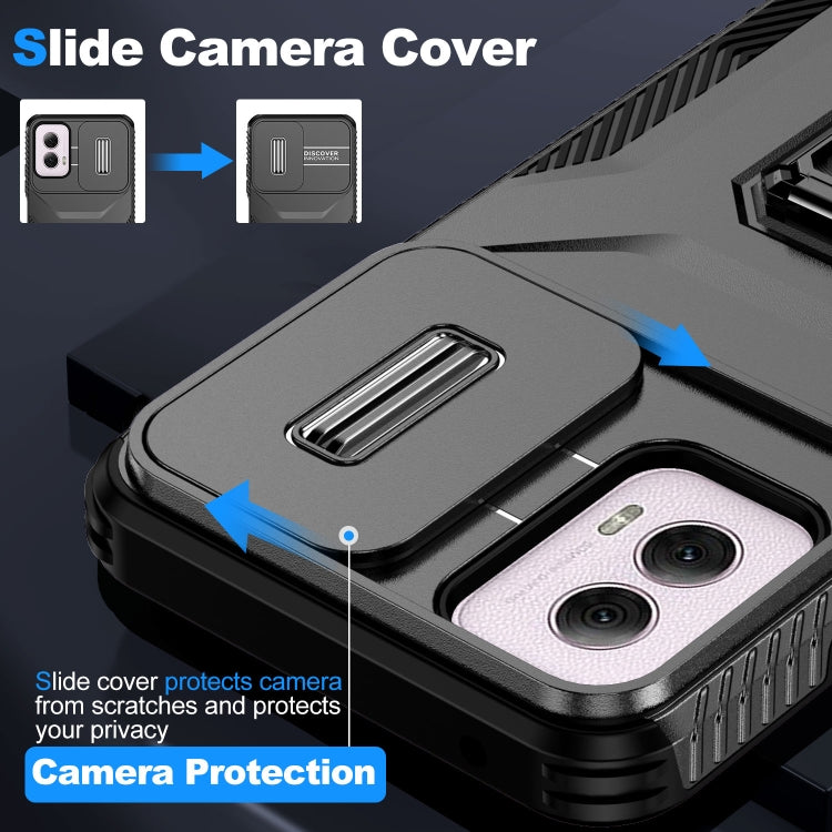 For Motorola Moto G Power 2024 Sliding Camshield Holder Phone Case(Black) - free shipping - PMC Jewellery - Order now!