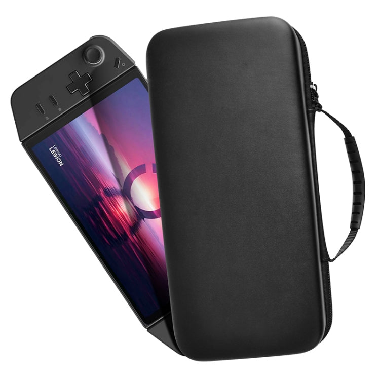 For Lenovo Legion Go Portable EVA Leather Grain Game Console Storage Bag(Black) - Accessories by PMC Jewellery | Online Shopping South Africa | PMC Jewellery