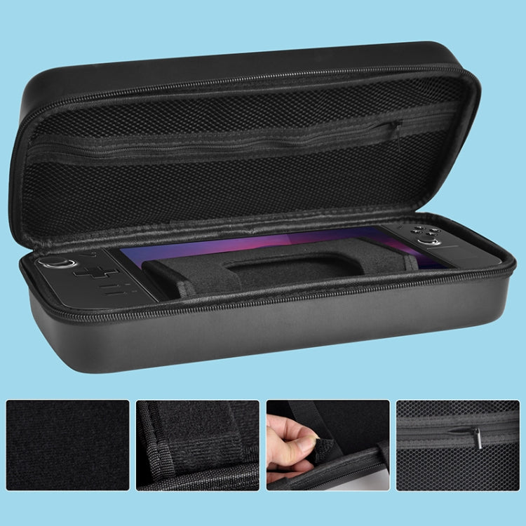 For Lenovo Legion Go Portable EVA Leather Grain Game Console Storage Bag(Black) - Accessories by PMC Jewellery | Online Shopping South Africa | PMC Jewellery