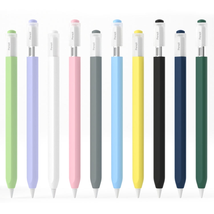 For Apple Pencil (USB-C) Transparent Jelly Stylus Protective Cover(Pink)
