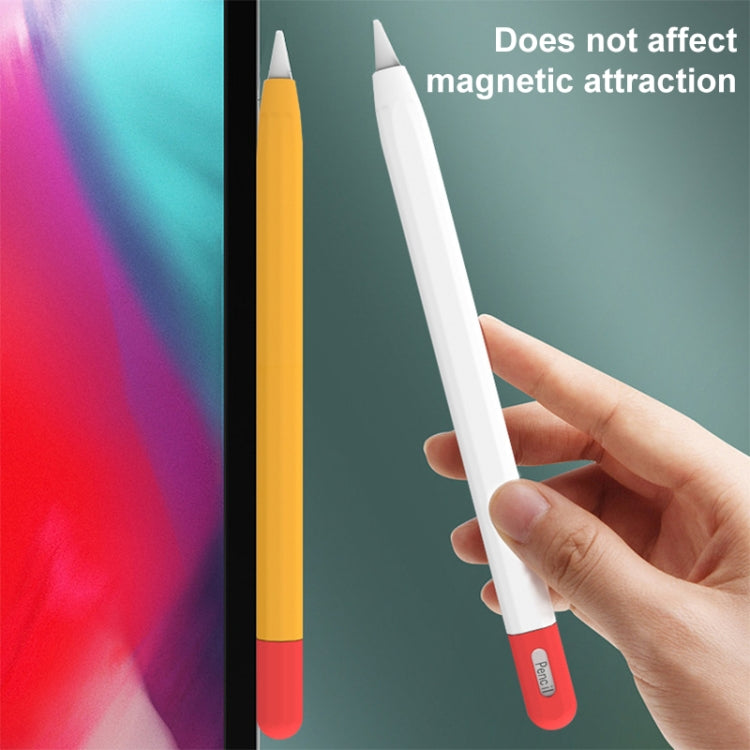 For Apple Pencil (USB-C) Stylus Pen Protective Cover with Nib Cover(Purple+Pink)