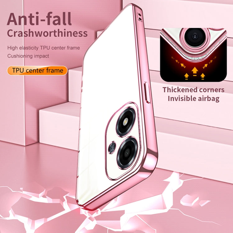 For OPPO A2m Transparent Plating Fine Hole Phone Case(Gold) - free shipping - PMC TechLife - Order now!