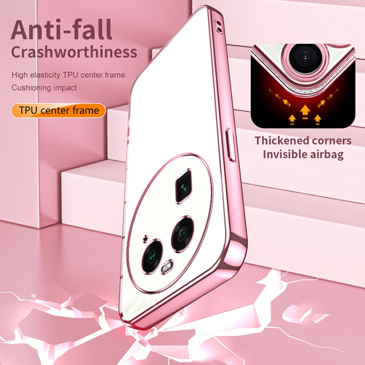 For OPPO Find X6 Transparent Plating Fine Hole Phone Case(Green) - OPPO Cases by PMC TechLife | Online Shopping South Africa | PMC TechLife | Buy Now Pay Later Mobicred