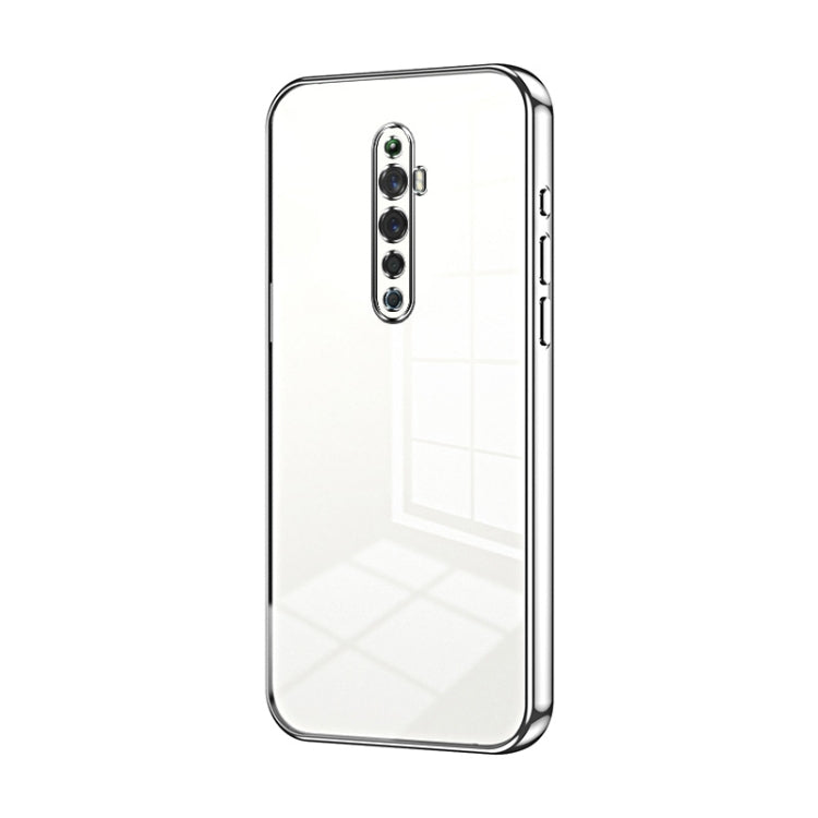 For OPPO Reno2 Z / Reno2 F Transparent Plating Fine Hole Phone Case(Silver)