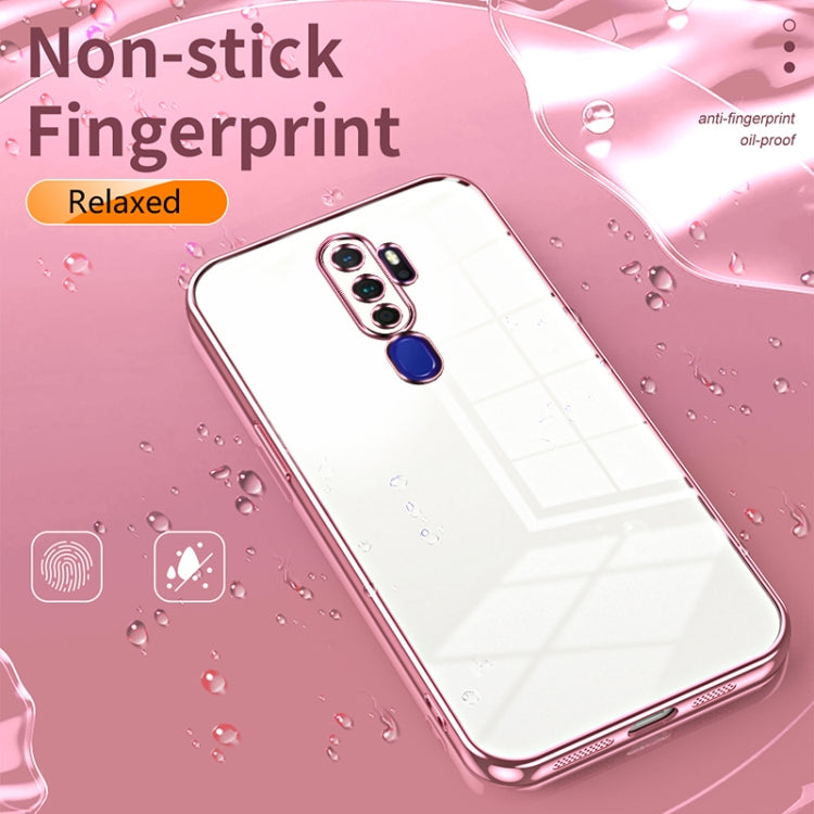 For OPPO A11x / A9 2020 Transparent Plating Fine Hole Phone Case(Green)