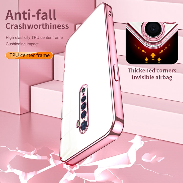 For OPPO Reno2 Transparent Plating Fine Hole Phone Case(Purple) - OPPO Cases by PMC TechLife | Online Shopping South Africa | PMC TechLife | Buy Now Pay Later Mobicred