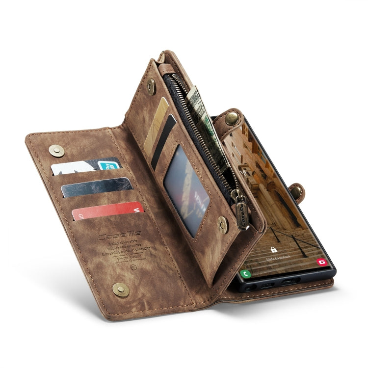For Samsung Galaxy S24 Ultra 5G CaseMe 008 Detachable Multifunctional Leather Phone Case(Brown) - free shipping - PMC Jewellery - Order now!