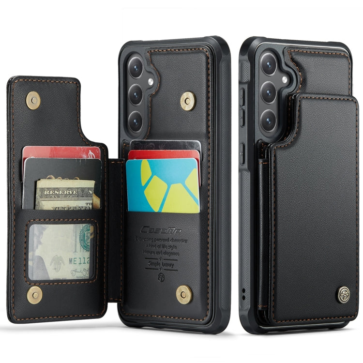 For Samsung Galaxy S24+ 5G CaseMe C22 PC+TPU Business Style RFID Anti-theft Leather Phone Case(Black)