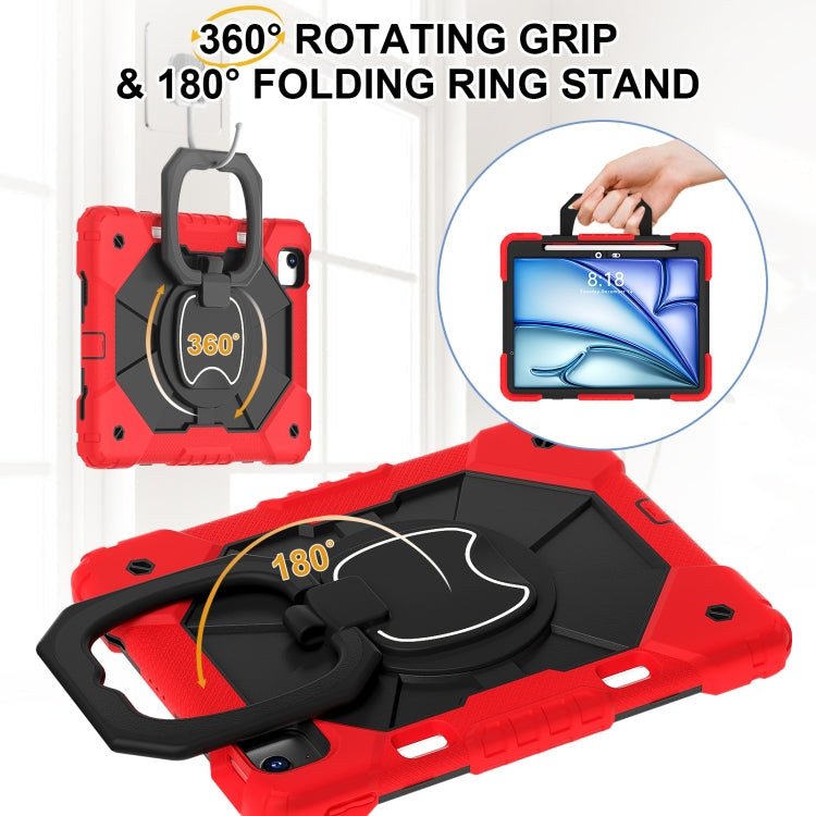 For iPad Air 11 2025 / 2024 Contrast Color Robot Silicone Hybrid PC Tablet Case(Red Black) - iPad Air 11 2025 / 2024 Cases by PMC TechLife | Online Shopping South Africa | PMC TechLife | Buy Now Pay Later Mobicred