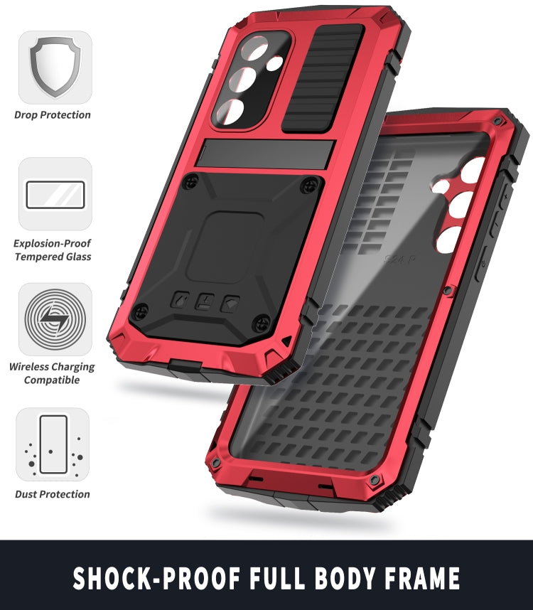 For Samsung Galaxy S24+ 5G R-JUST Life Waterproof Dustproof Shockproof Phone Case(Red) - Galaxy S24+ 5G Cases by R-JUST | Online Shopping South Africa | PMC Jewellery | Buy Now Pay Later Mobicred