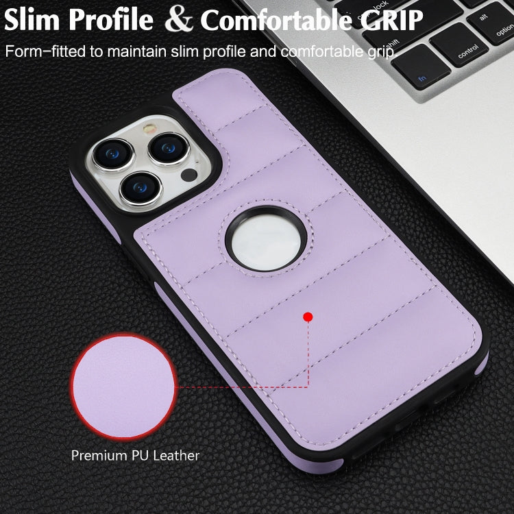 For iPhone 15 Plus Piano Key Hollow Cutout PU Phone Case(Light Purple) - free shipping - PMC TechLife - Order now!