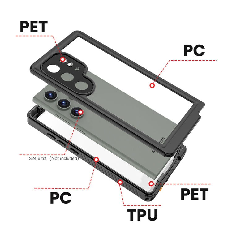 For Samsung Galaxy S24 Ultra 5G RedPepper IP68 Waterproof Phone Case(Black) - free shipping - PMC Jewellery - Order now!