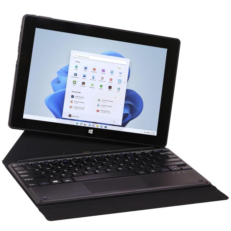 HONGSAMDE 10.1 inch 2 in 1 Tablet PC, 12GB+128GB, Windows 11, Intel Celeron J4105 Quad Core with Keyboard(Black)