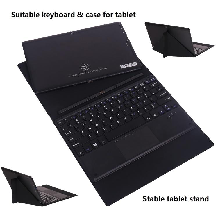 HONGSAMDE 10.1 inch 2 in 1 Tablet PC, 12GB+128GB, Windows 11, Intel Celeron J4105 Quad Core with Keyboard(Black)
