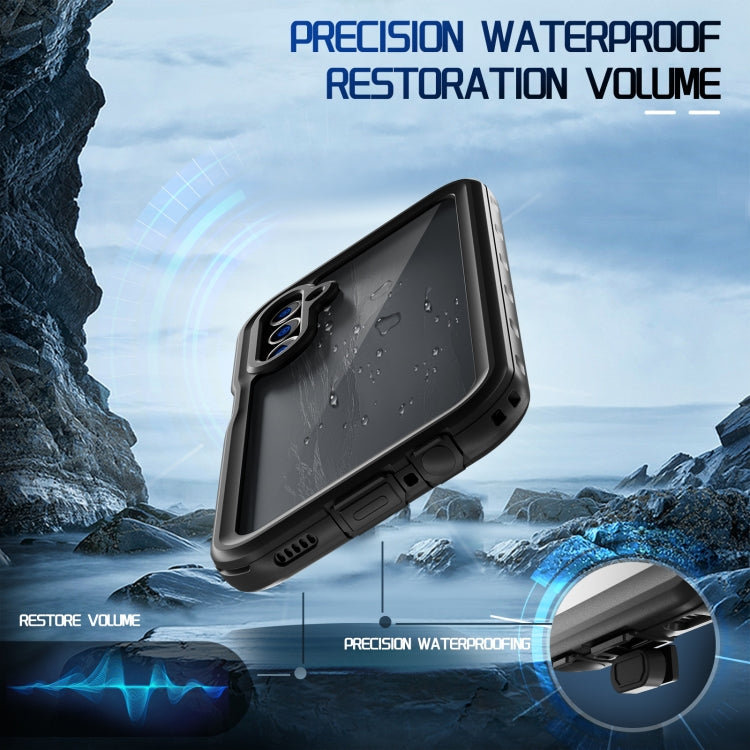 For Samsung Galaxy A15 5G RedPepper 360 Full Body Rugged IP68 Waterproof Phone Case(Black) - free shipping - PMC Jewellery - Order now!