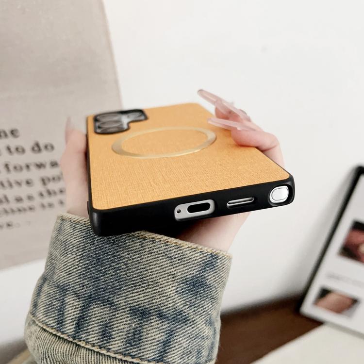 For Samsung Galaxy S25 Ultra 5G Magsafe Magnetic Ring Cloth Texture Phone Case(Purple) - Galaxy S25 Ultra 5G Cases by PMC TechLife | Online Shopping South Africa | PMC TechLife | Buy Now Pay Later Mobicred