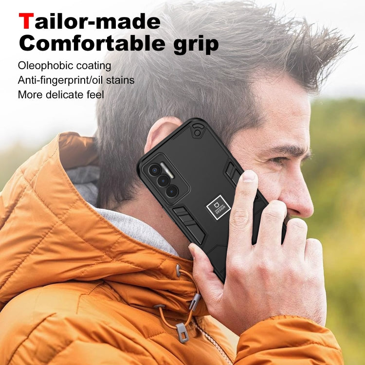 For Tecno Pova 3 2 in 1 Shockproof Phone Case(Black) - Tecno Cases by PMC TechLife | Online Shopping South Africa | PMC TechLife | Buy Now Pay Later Mobicred