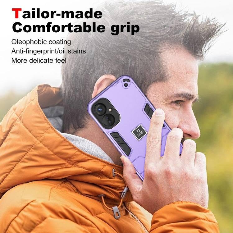 For Tecno Spark 9 Pro 2 in 1 Shockproof Phone Case(Purple) - Tecno Cases by PMC TechLife | Online Shopping South Africa | PMC TechLife | Buy Now Pay Later Mobicred