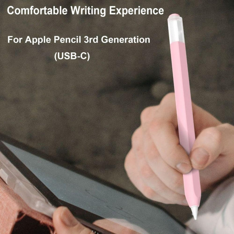 For Apple Pencil (USB-C) Jelly Silicone Stylus Pen Protective Cover(Purple)