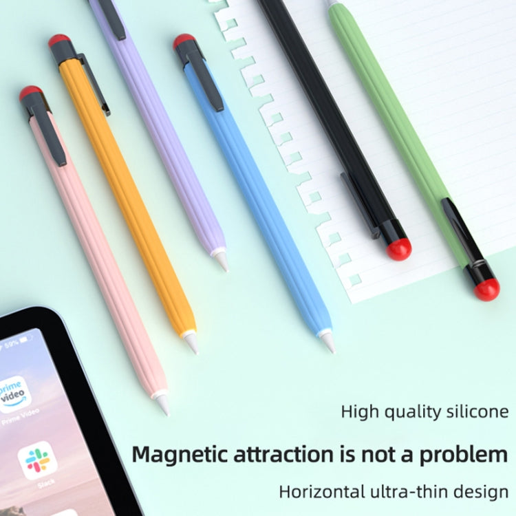 For Apple Pencil 2 Pen Clip Ultra Thin Series Stylus Pen Protective Case(Yellow)
