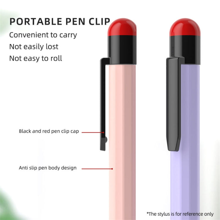 For Apple Pencil 2 Pen Clip Silicone Stylus Pen Protective Case(Sky Blue)