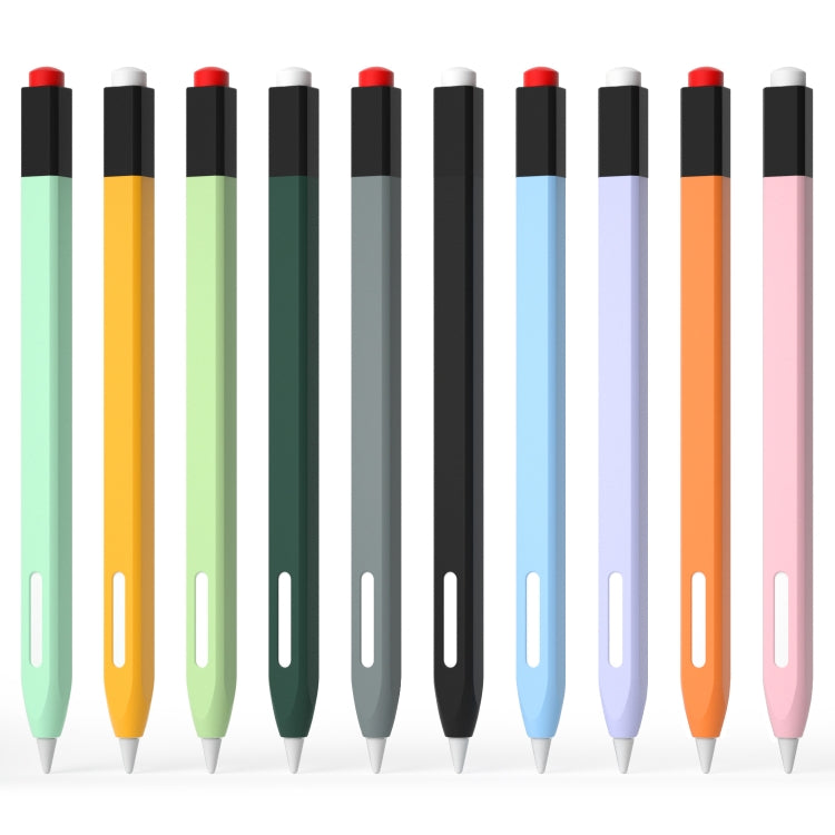 For Apple Pencil 2 Retro Pencil Style Stylus Pen Protective Case(Grey)