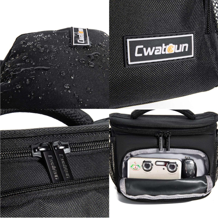Cwatcun D67 Crossbody Camera Bag Photography Lens Shoulder Bag, Size:30.5 x 16.5 x 20cm L(Black) - Strap Satchel by Cwatcun | Online Shopping South Africa | PMC TechLife | Buy Now Pay Later Mobicred