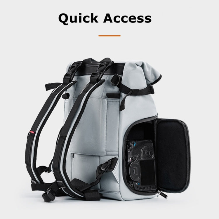 Cwatcun D95 Large Capacity Photography Backpack Shoulders Laptop Camera Bag, Size:27 x 37 x 16cm(Dark Black)
