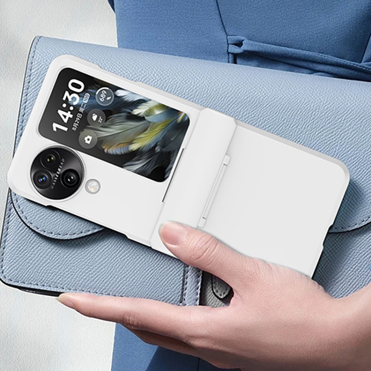 For OPPO Find N3 Flip PC Skin Feel Integrated Foldable Mid Shaft Phone Case(Yellow) - Find N3 Flip Cases by PMC TechLife | Online Shopping South Africa | PMC TechLife | Buy Now Pay Later Mobicred