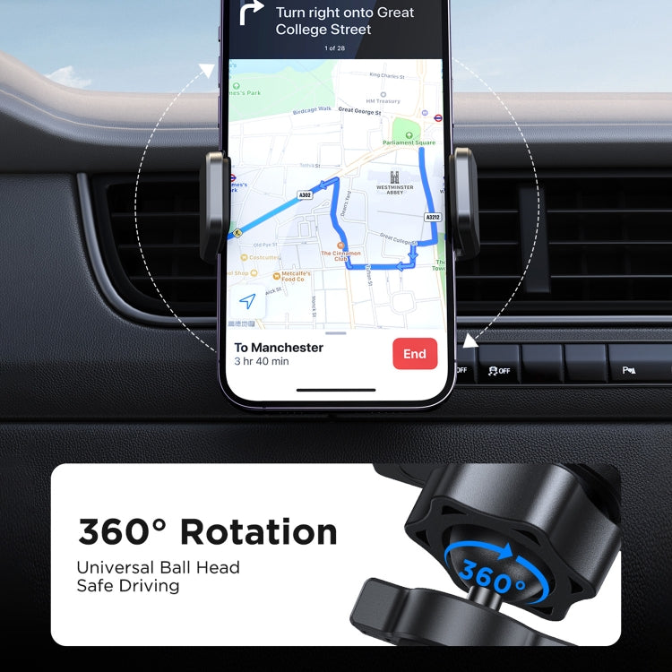 JOYROOM JR-ZS377 Car Air Vent Mobile Phone Navigation Holder(Black)