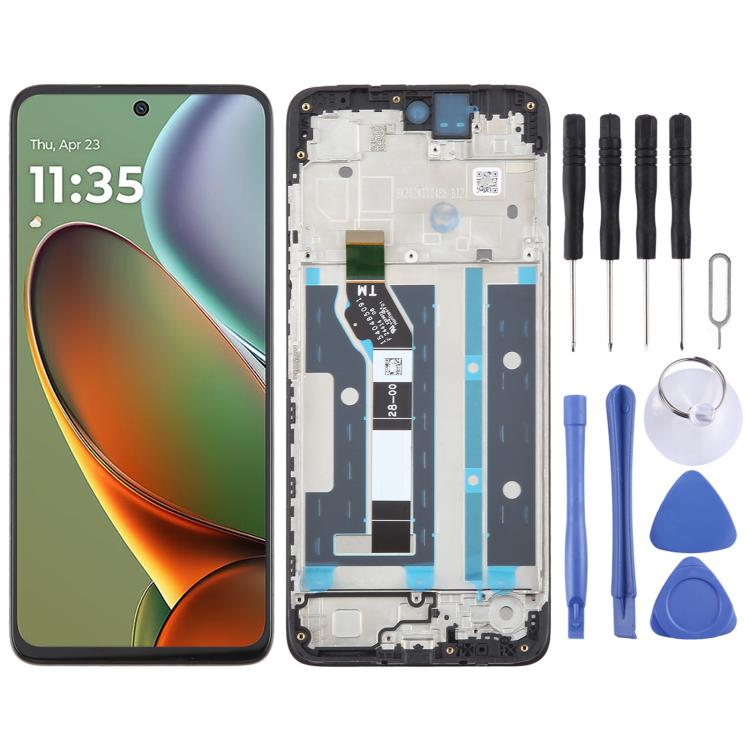 For Motorola Moto G15 Power OEM LCD Screen Digitizer Full Assembly with Frame