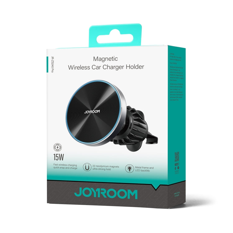 JOYROOM JR-ZS240 Pro Magnetic Wireless Car Air Outlet Charger(Black) - Wireless Charger Holders by JOYROOM | Online Shopping South Africa | PMC TechLife | Buy Now Pay Later Mobicred