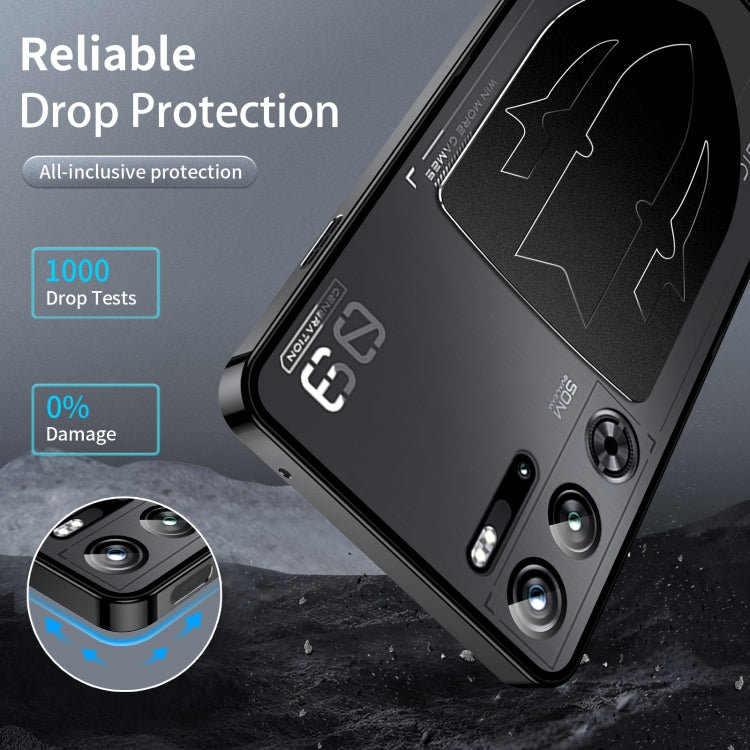 For ZTE nubia Red Magic 9 Pro Metal Cooling Phone Case(Black)
