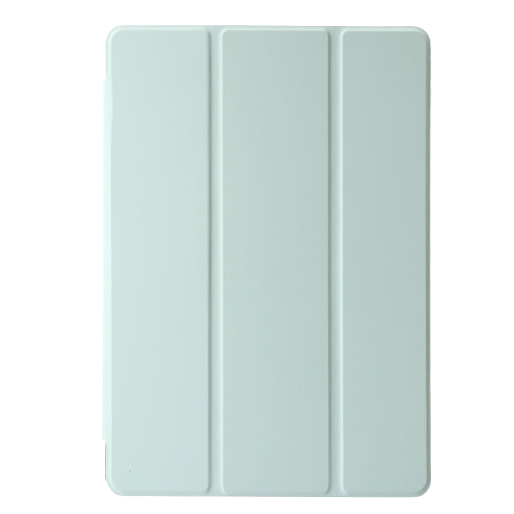 For Lenovo Tab M11 /Xiaoxin Pad 11 2024 Clear Acrylic 3-Fold Leather Tablet Case(Green)