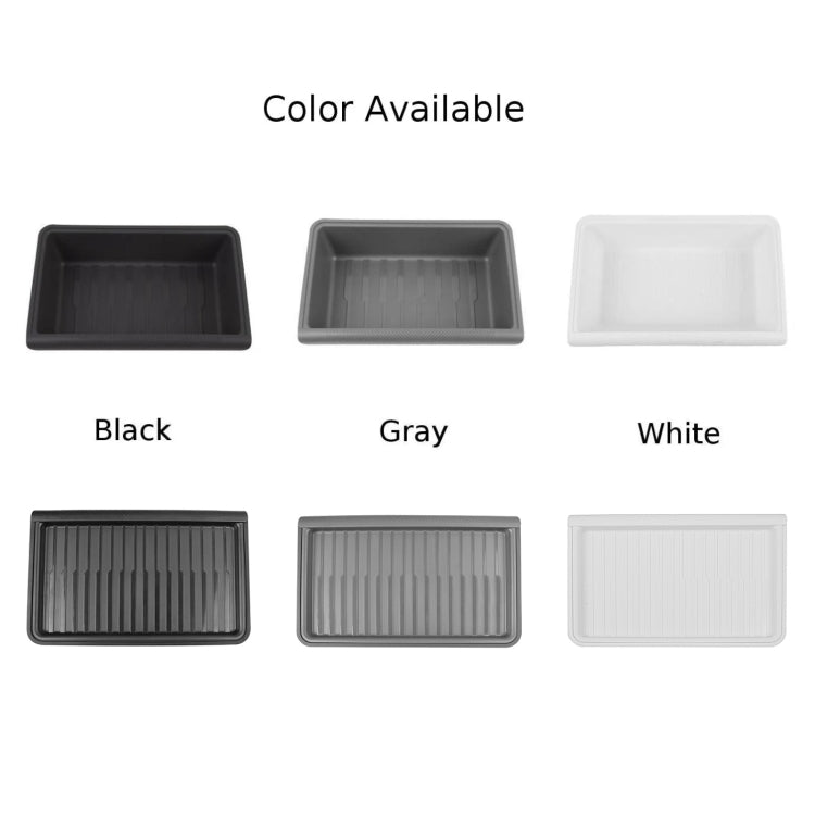 For Tesla Model Y 2021-2023 TPE Storage Organizer Under Car Seat, Style:with Cover(Black)
