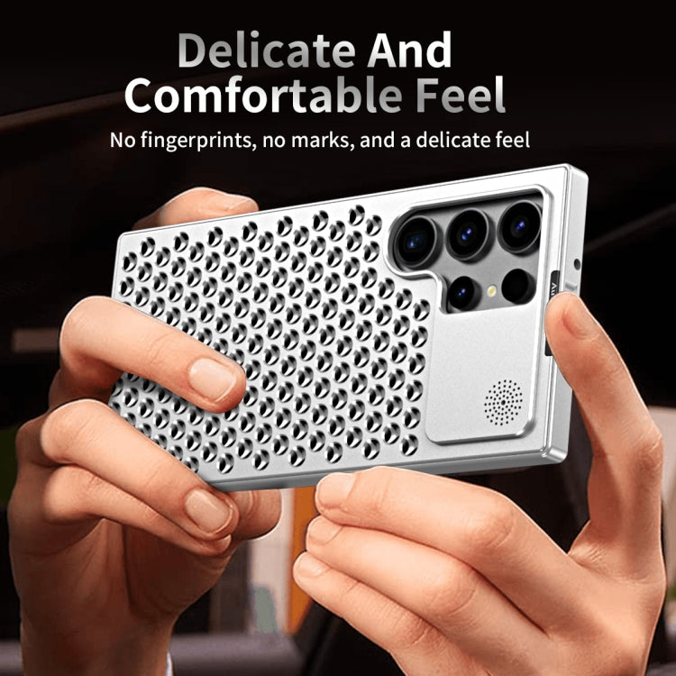 For Samsung Galaxy S24 5G R-JUST RJ58 Aromatherapy Metal Cooling Phone Case(Silver) - free shipping - PMC Jewellery - Order now!