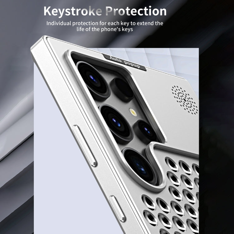 For Samsung Galaxy S24 5G R-JUST RJ58 Aromatherapy Metal Cooling Phone Case(Silver) - free shipping - PMC Jewellery - Order now!