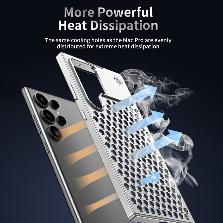 For Samsung Galaxy S24 5G R-JUST RJ58 Aromatherapy Metal Cooling Phone Case(Silver) - free shipping - PMC Jewellery - Order now!