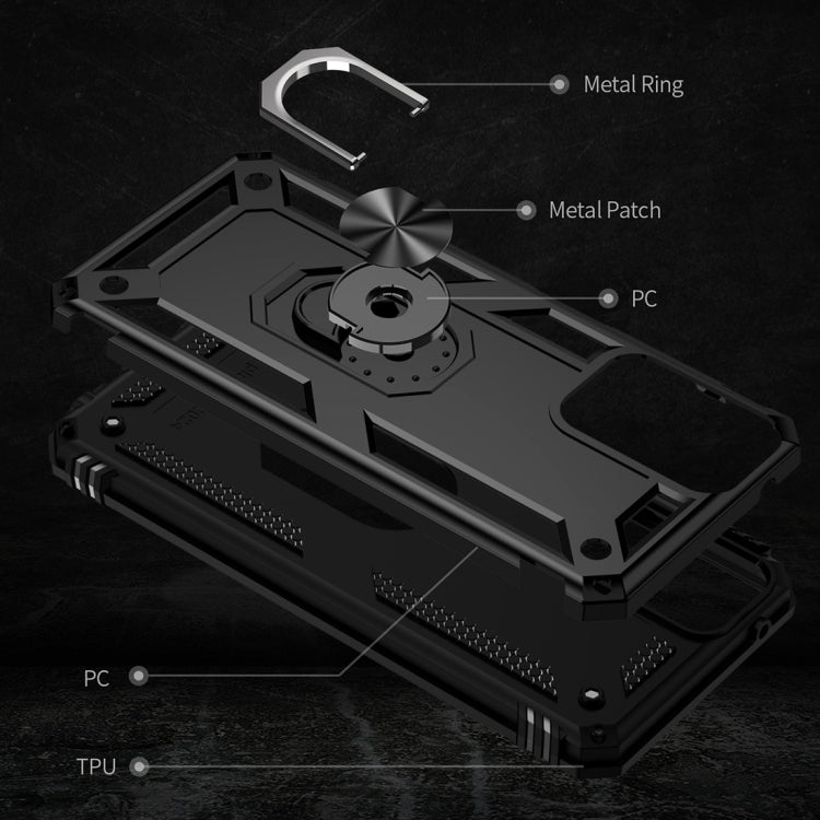 For Motorola Moto G Play 5G 2024 Shockproof TPU + PC Phone Case with Holder(Black)
